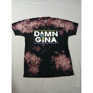 Rock Smith Damn Gina T-Shirt Mens XL Black Bleach Tie Dye 90s Martin TV Show